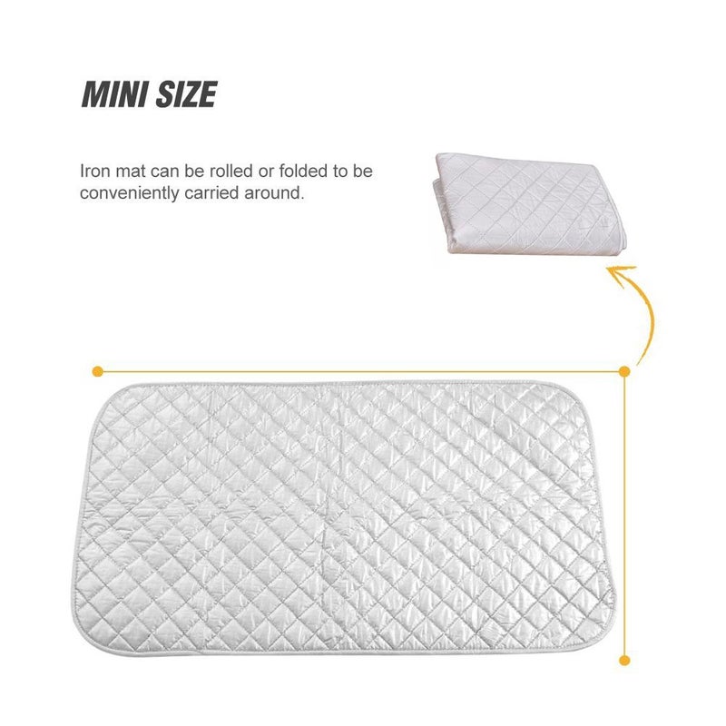 Ruibo Magnetic Ironing Mat Blanket Iron Board Alternative Cover/Quilted Washer Dryer Heat Resistant Pad/Portable Cover/Mat Grey 33""X 18"" - Image 4